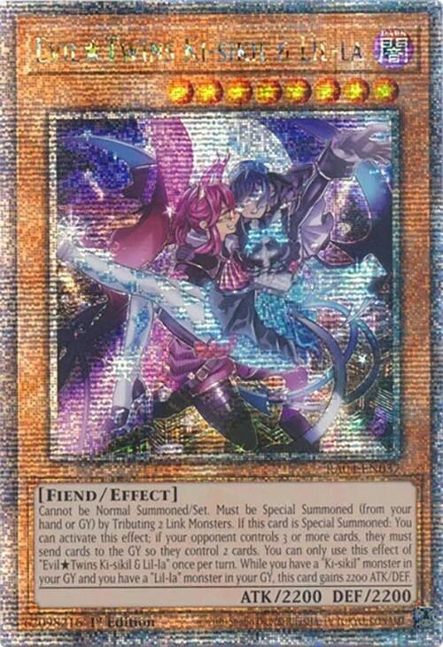 Evil Twins Ki-sikil & Lil-la - RA04-EN037 - (Quarter Century Secret Rare) - 1st Edition